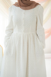 Hoda Eyelet Dress | Blanc