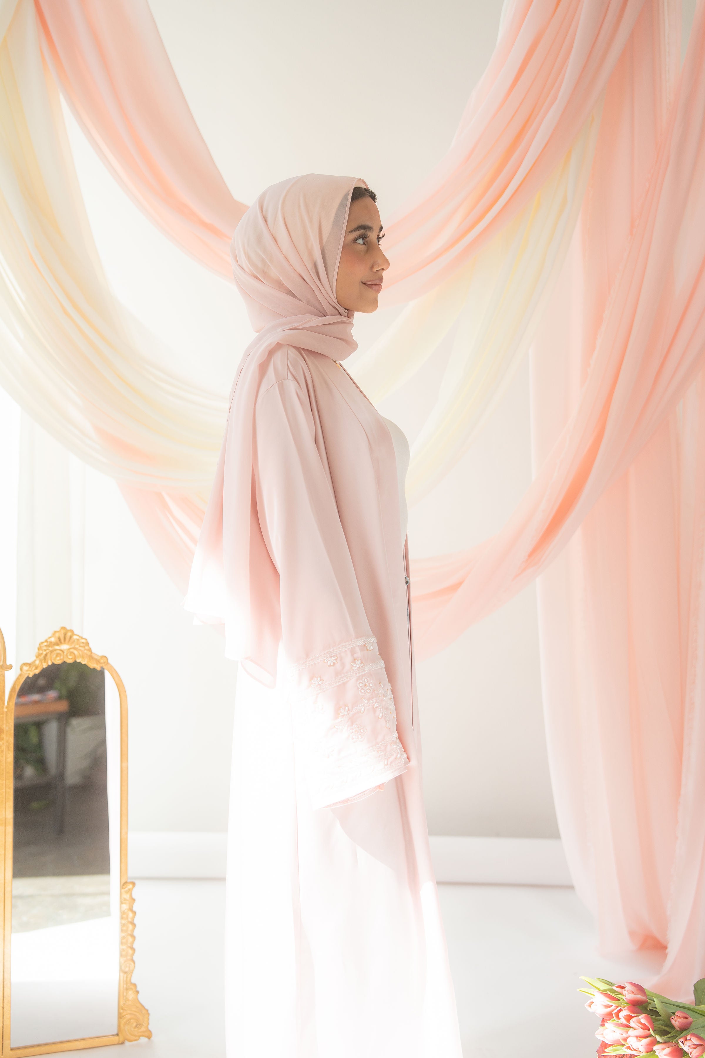 Dania Satin Abaya | Rose