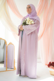 Dania Satin Abaya | Lavender