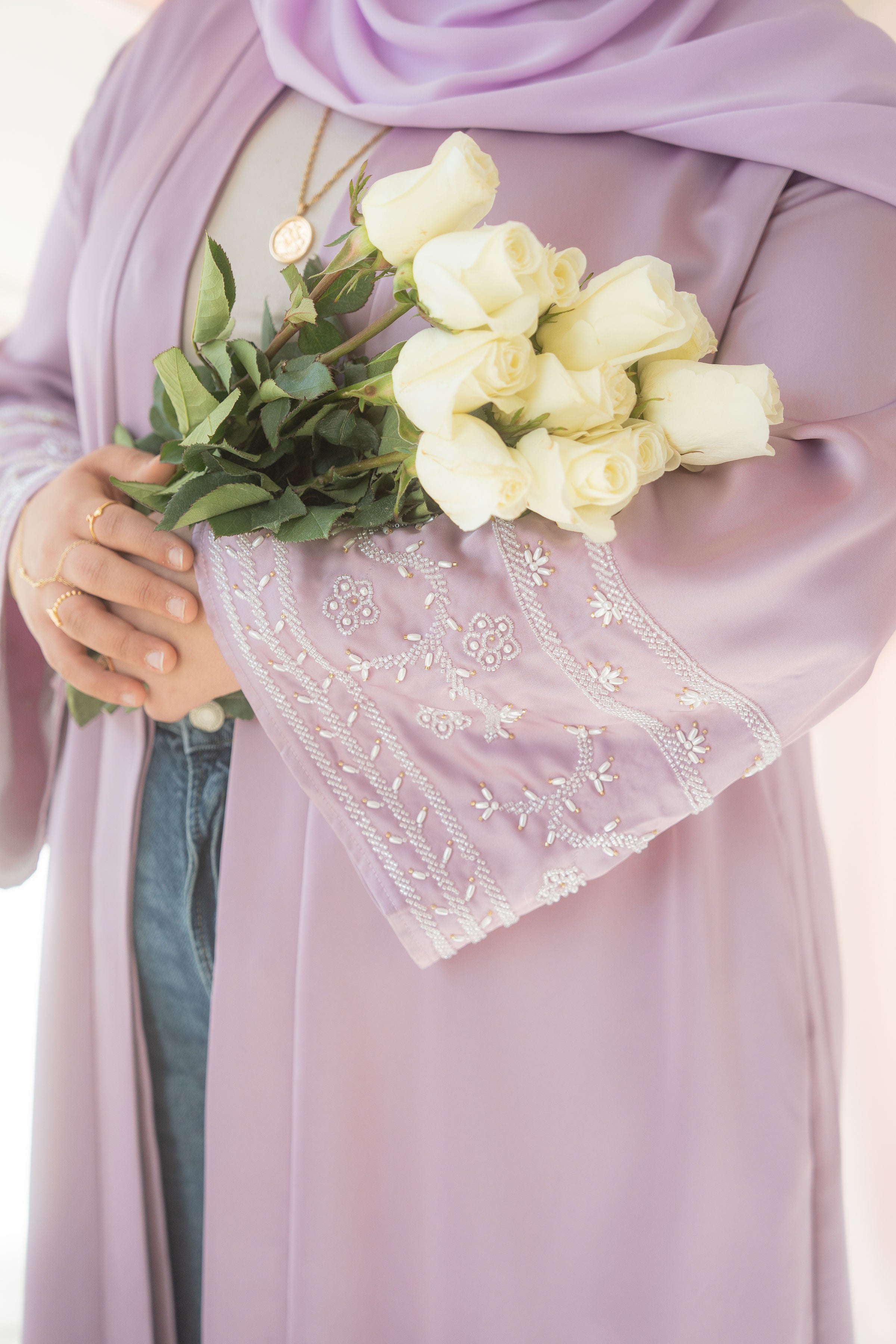 Dania Satin Abaya | Lavender