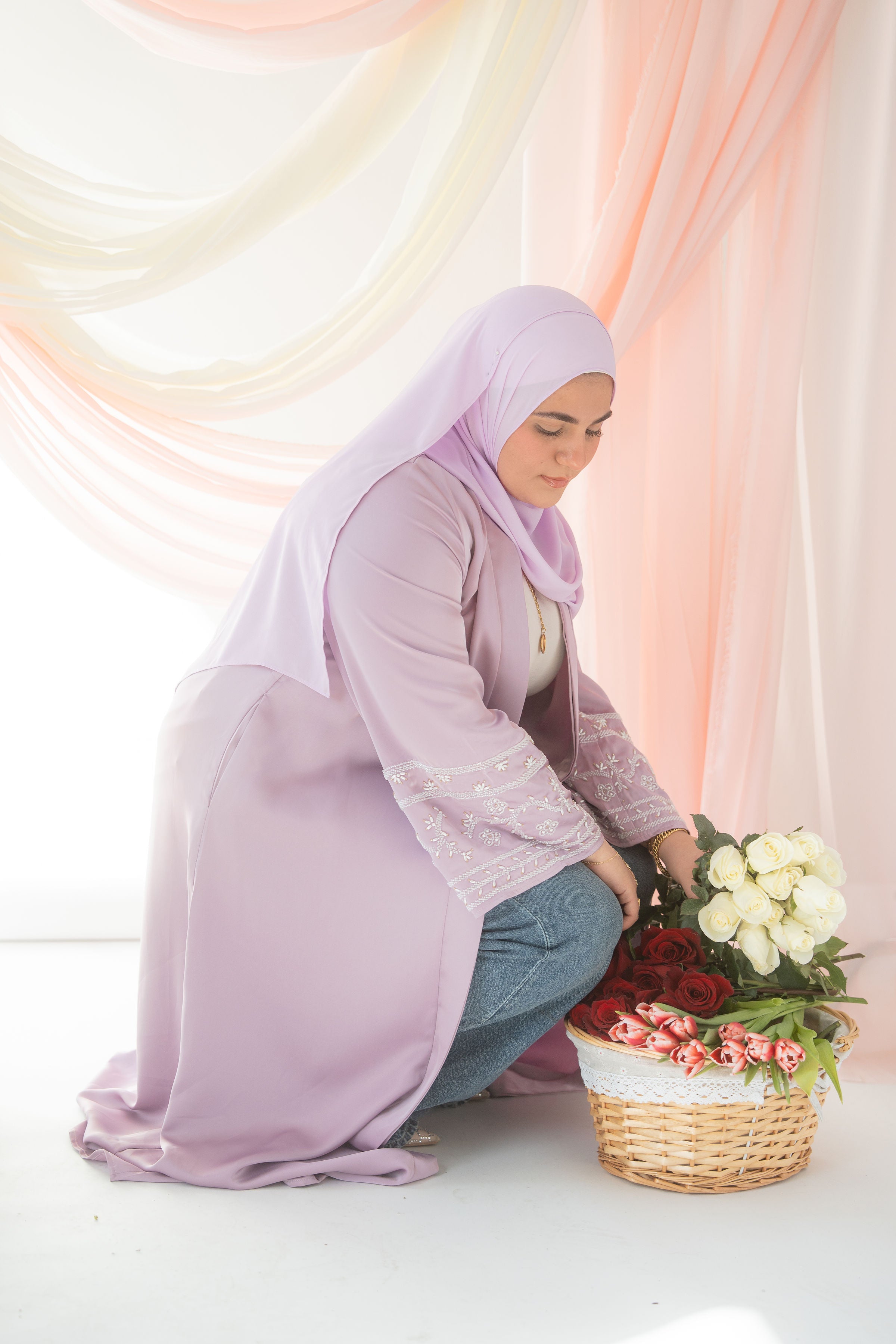 Dania Satin Abaya | Lavender