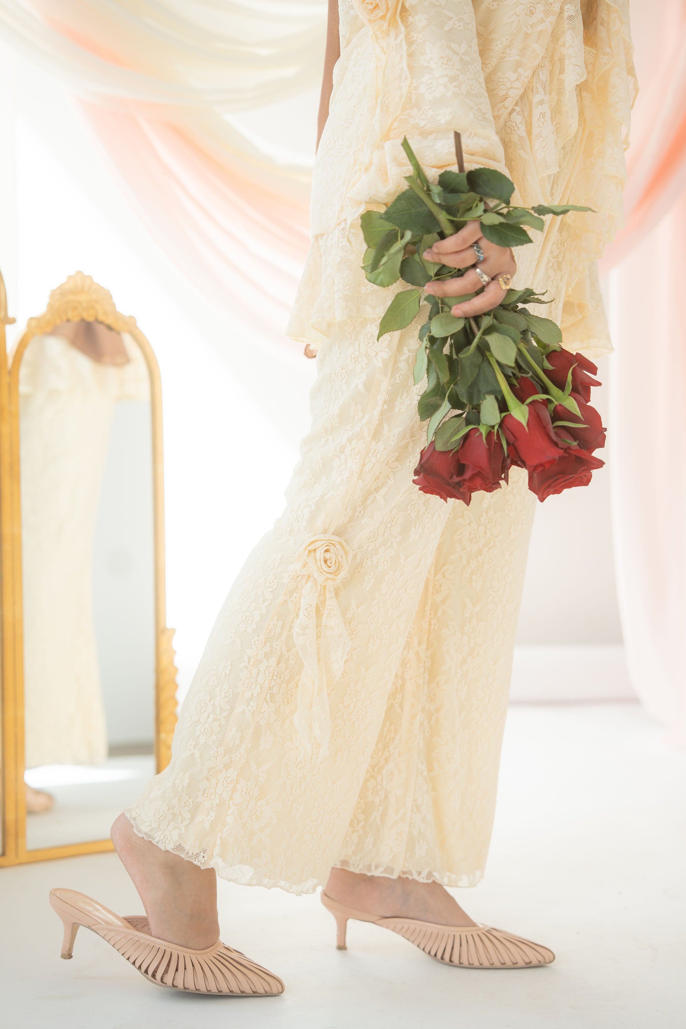 Lillia Lace Pants | Sugar Cookie