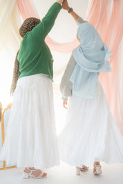 Mona Cotton Skirt | Blanc