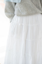 Mona Cotton Skirt | Blanc