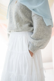 Mona Cotton Skirt | Blanc