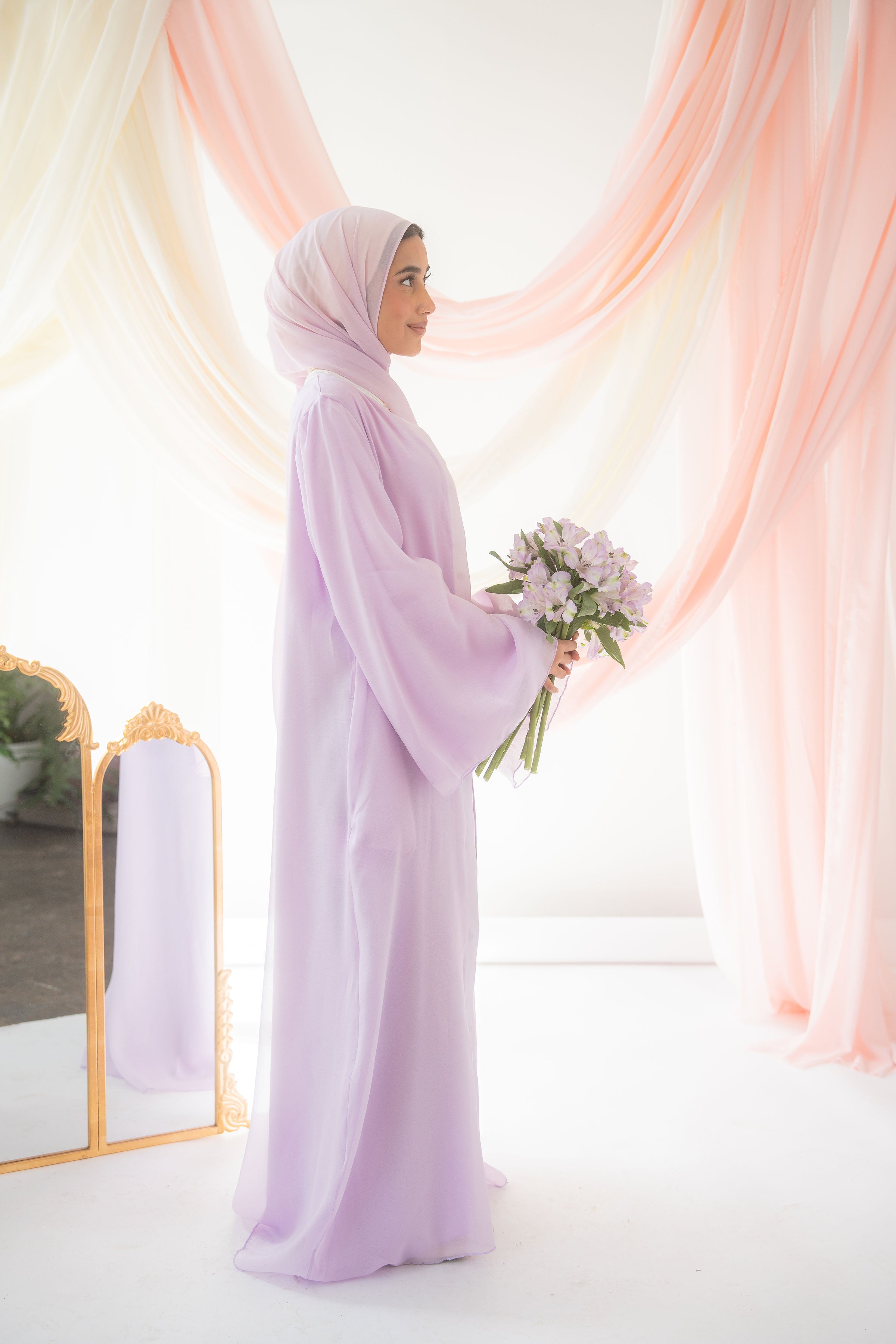 Aaliyah Reversible Abaya | Lavender