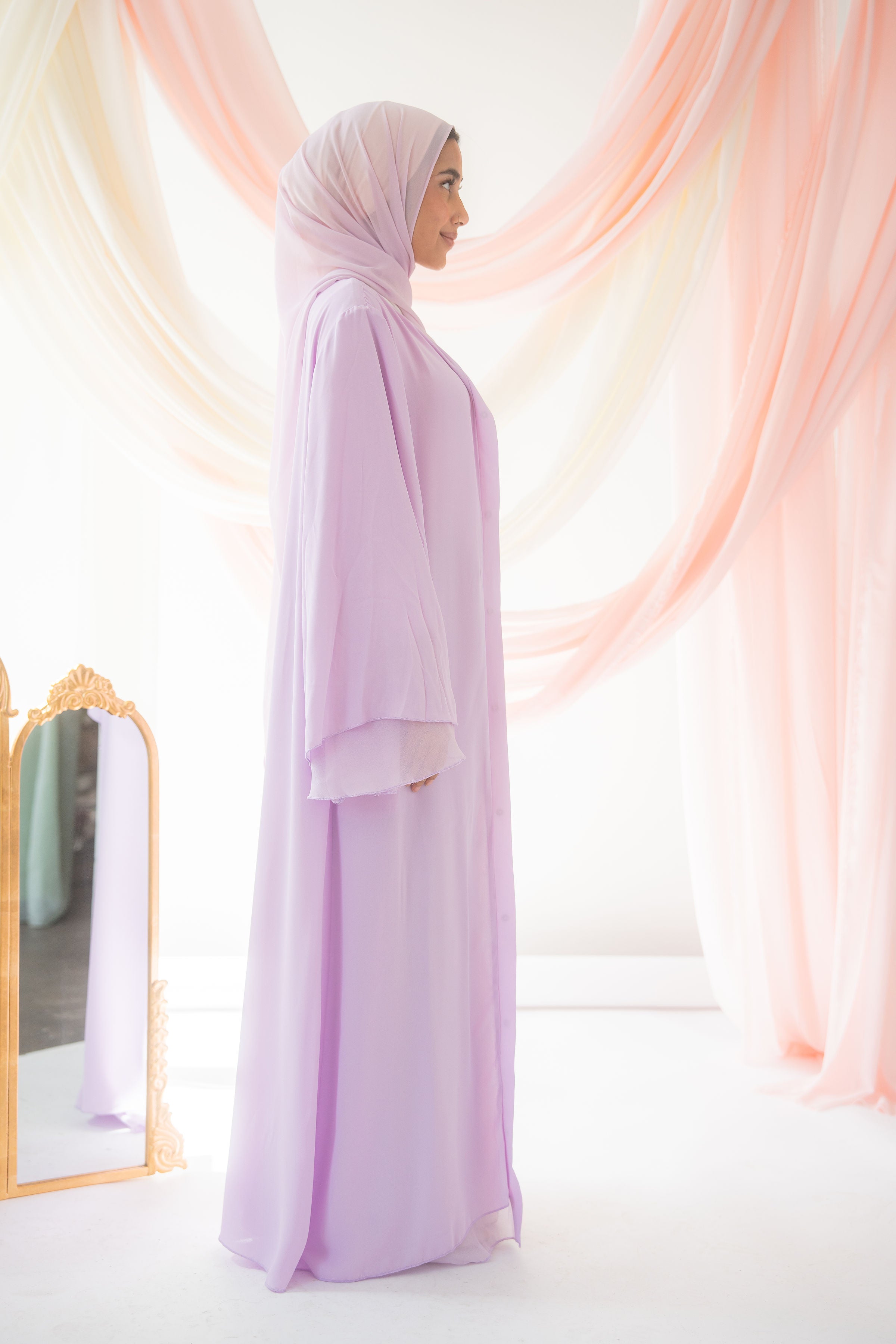 Aaliyah Reversible Abaya | Lavender