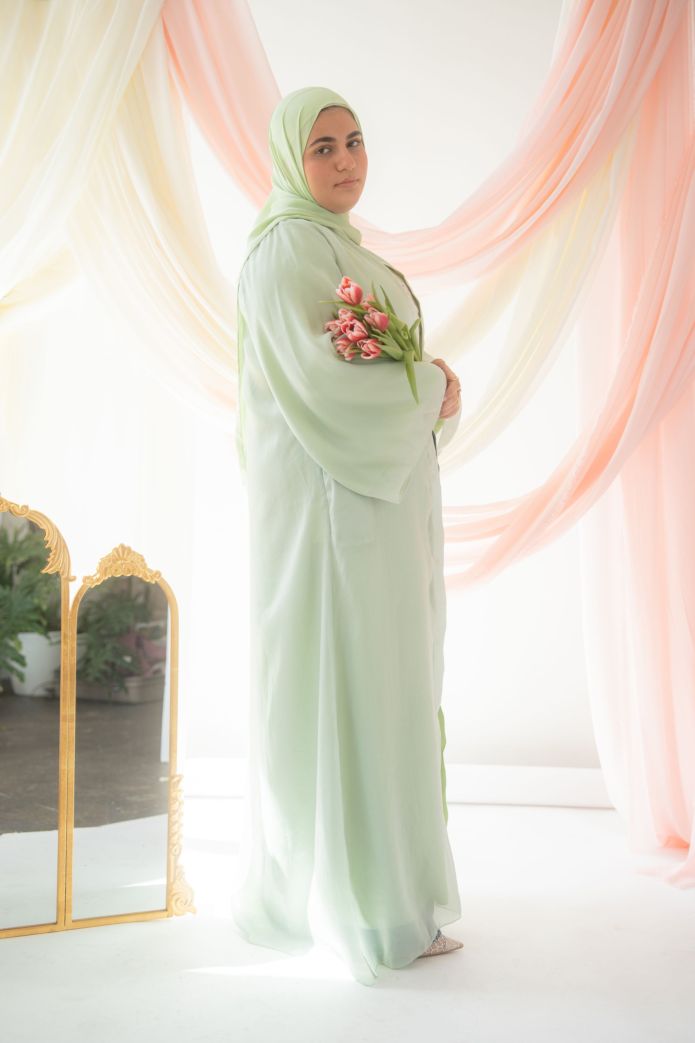Aaliyah Reversible Abaya | Sage
