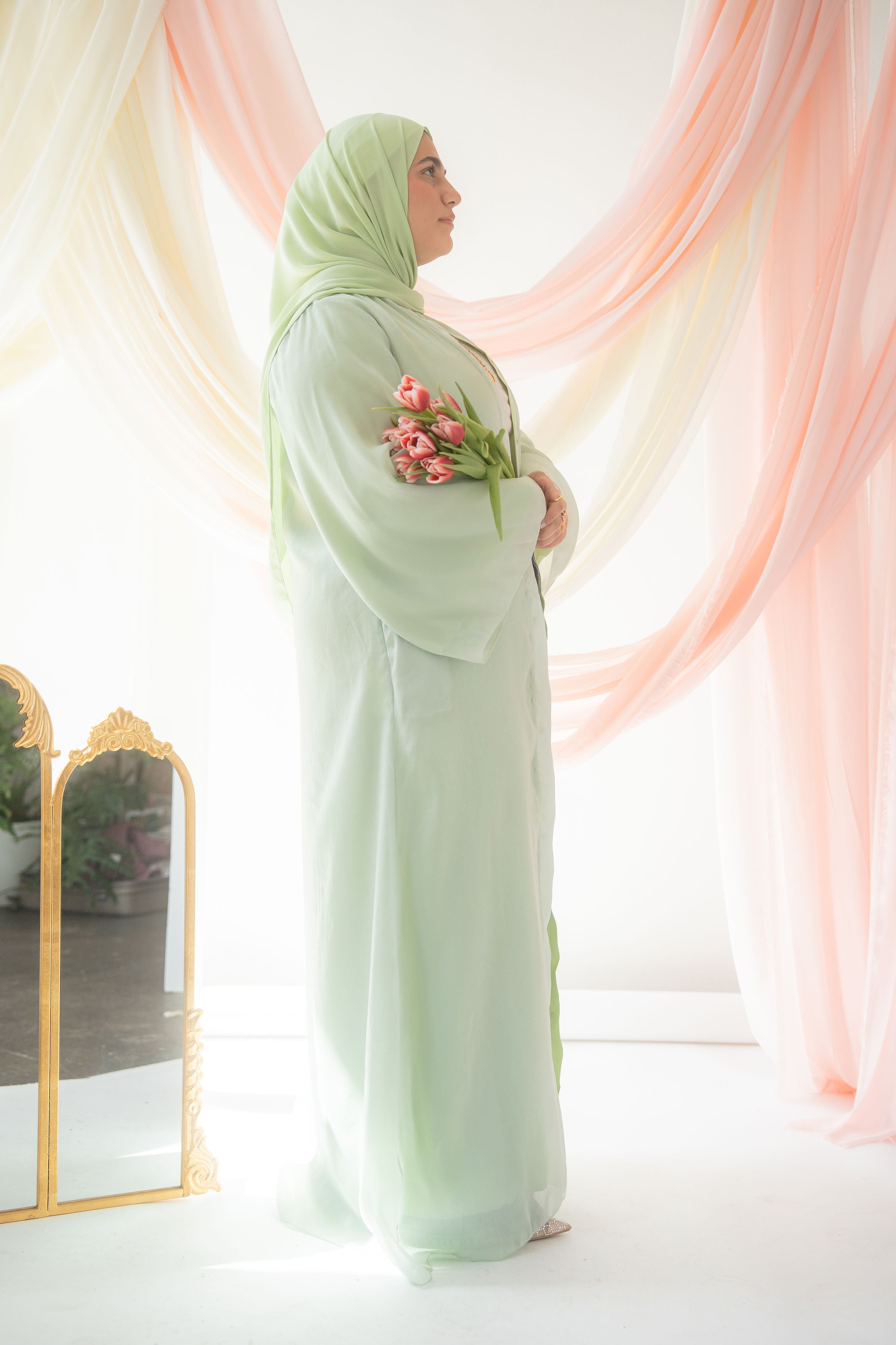 Aaliyah Reversible Abaya | Sage