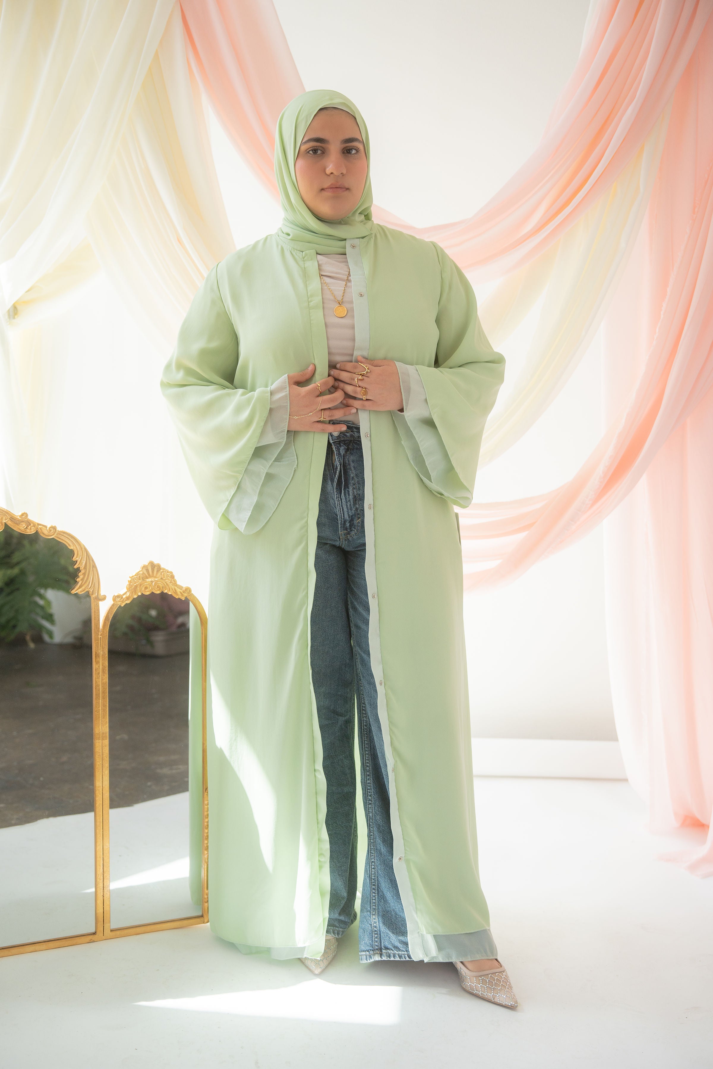 Aaliyah Reversible Abaya | Sage