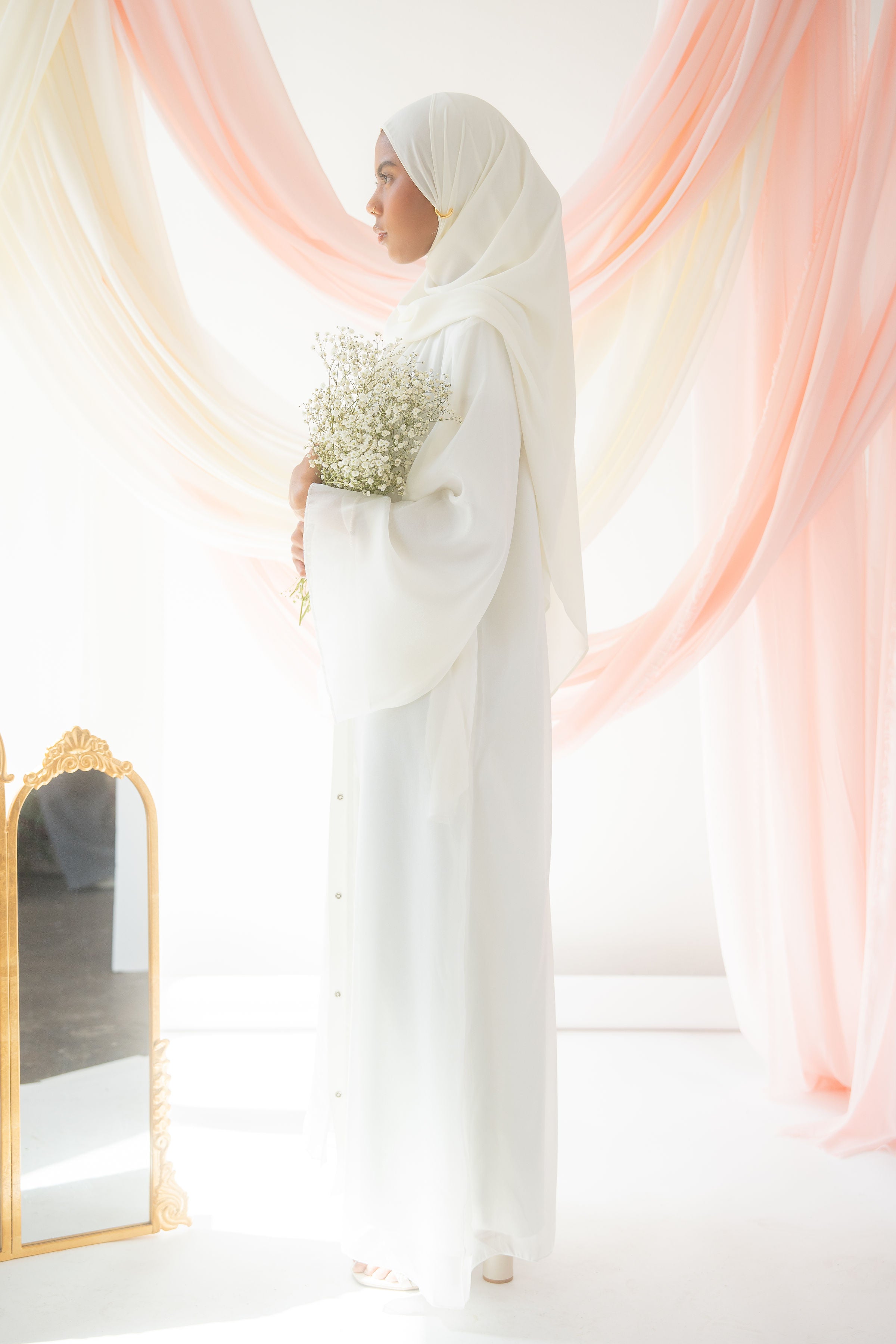 Aaliyah Reversible Abaya | Pearl
