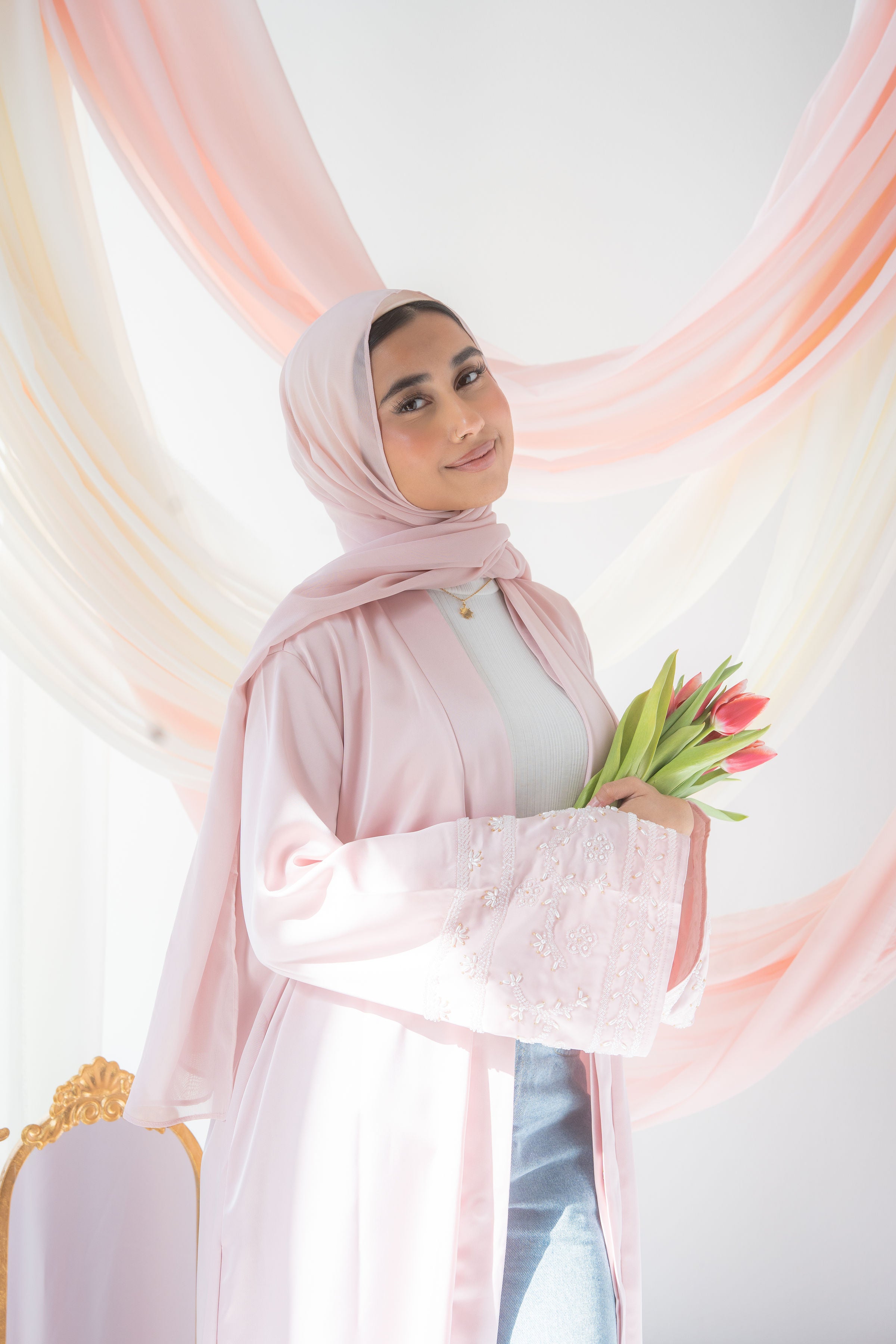 Dania Satin Abaya | Rose